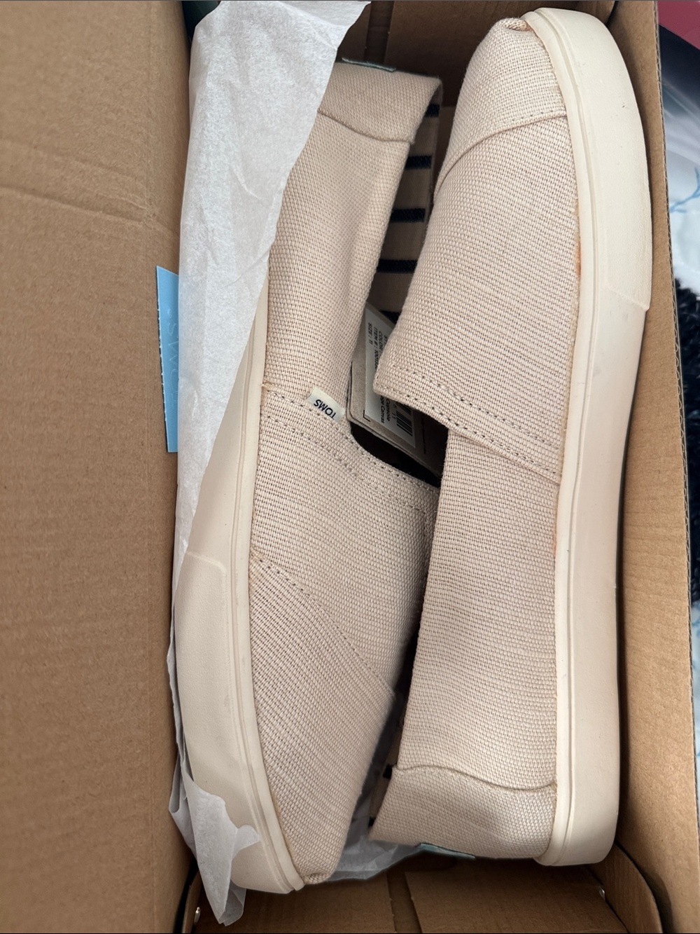 TOMS Slip-On Canvas Alpargata cupsole in warm natural